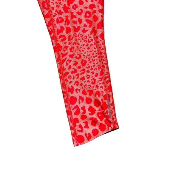 Nike DRI-FIT Workout Athletic Cropped Leggings Pink Cheetah Print Women's Small - Picture 7 of 7